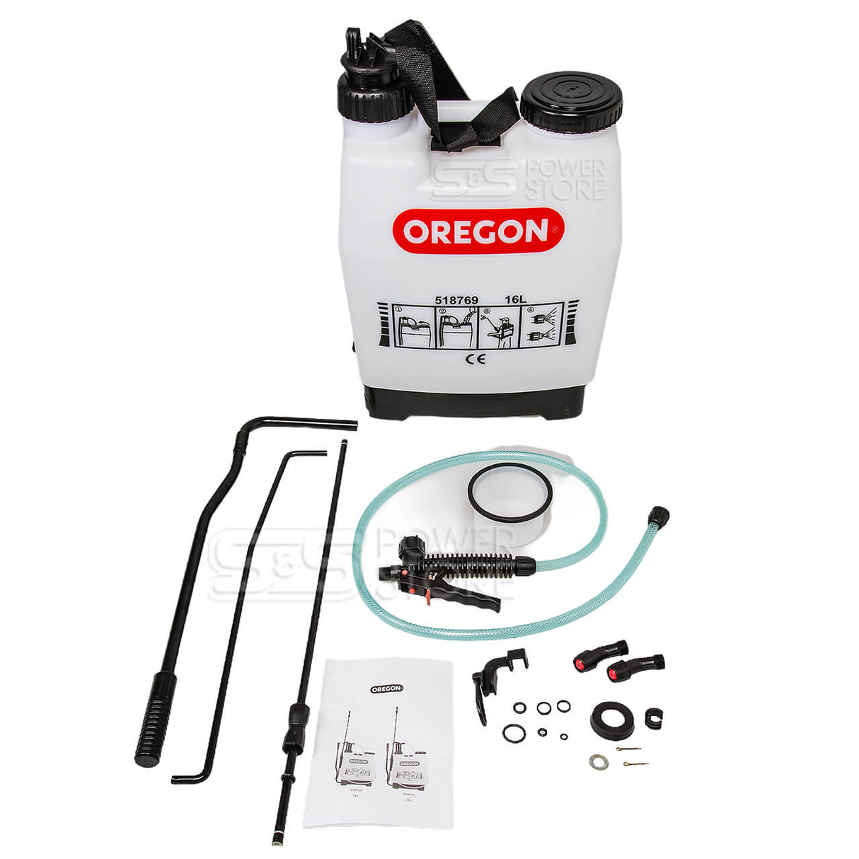Oregon Rückenspritze 16 Liter Drucksprühgerät Drucksprüher 518769