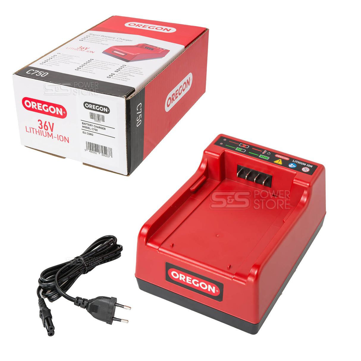 Oregon Akku-Schnell-Ladegerät 36 V Lithium-Ionen-Akkus C750